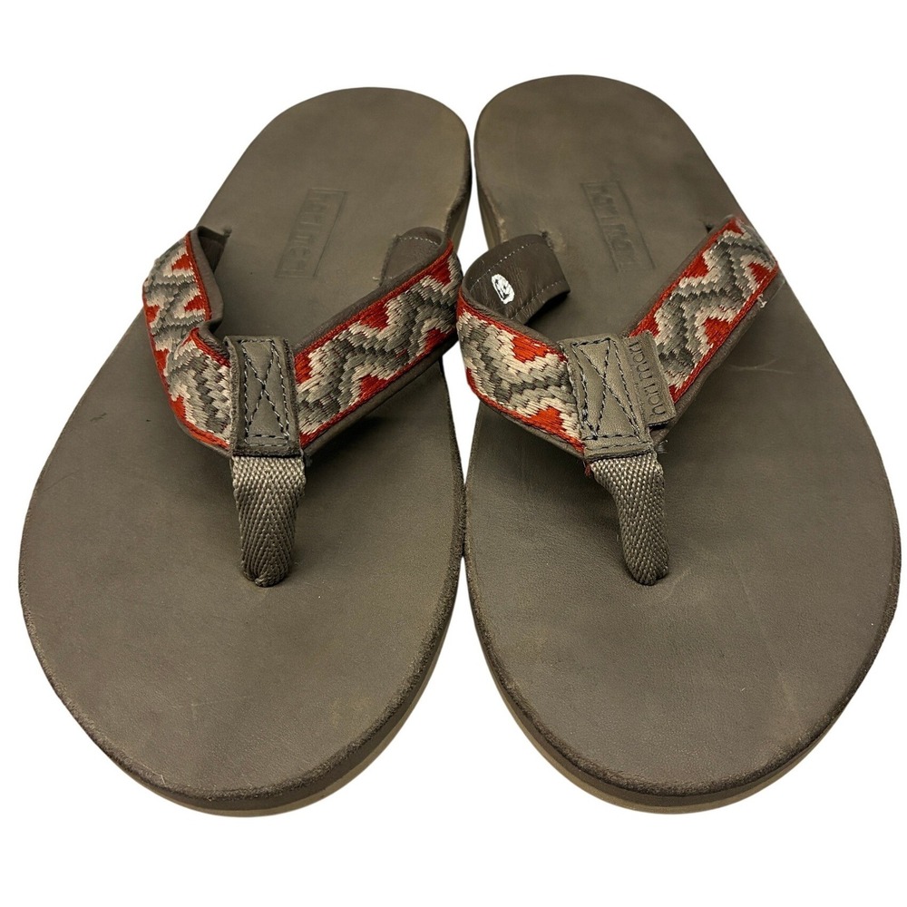 Hari Mari Fields Camino Flip Flops Sandals Mens 10 Brown Thong Summer Beach